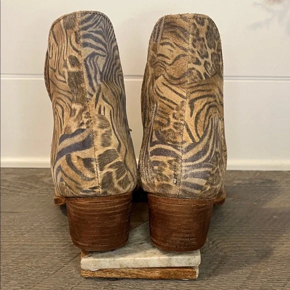 FP Movement by Free People Animal Charm Print Ankle Boots Size 38 - Picture 9 of 13